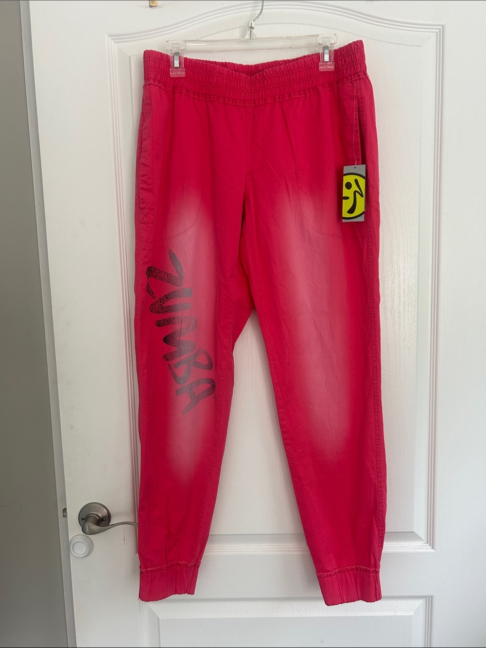 Zumba Fitness Hot Pink unisex wham bam dance exercise pants  new large